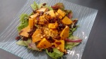 Salade quinoa, lentille corail, courge rôtie, pistaches et cranberry (vegan, sans gluten)